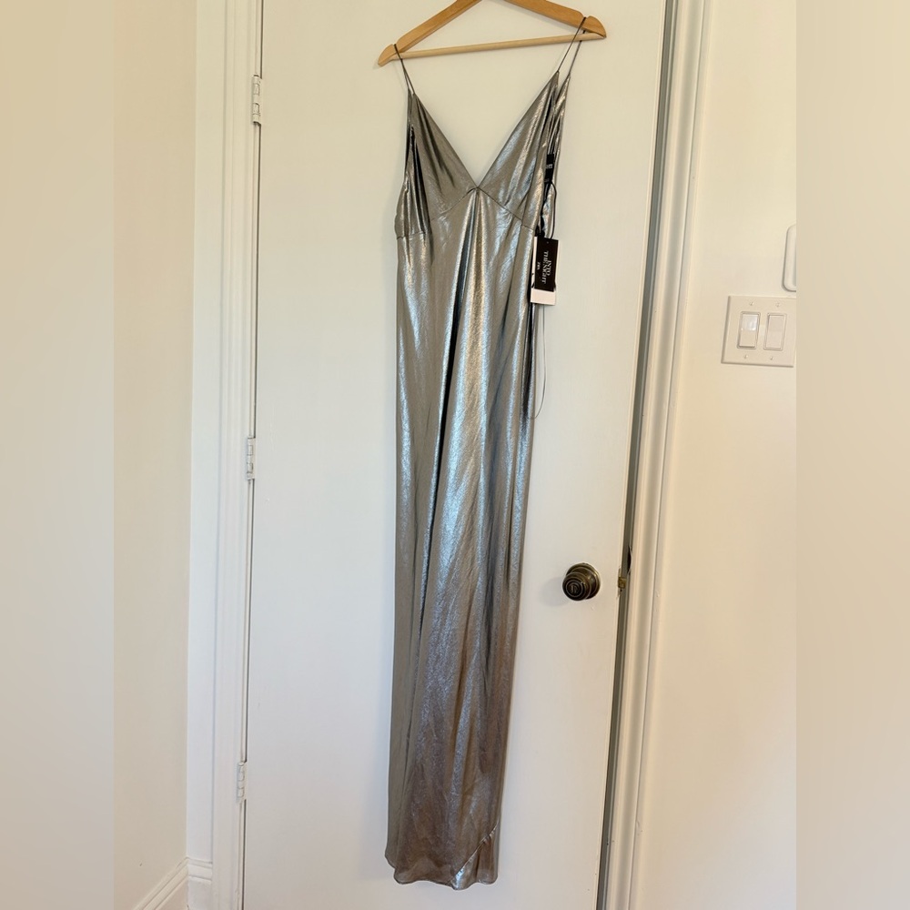 Zara Shimmering Silver Dress